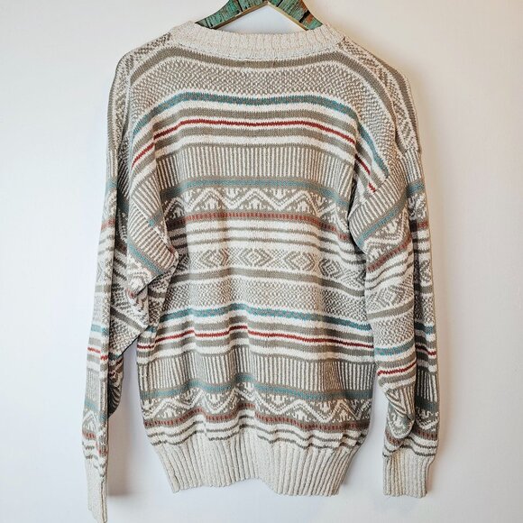 Vintage 90's River Brand Mens Neutral Hand Loomed Sweater Tops, 1X - Picture 5 of 8